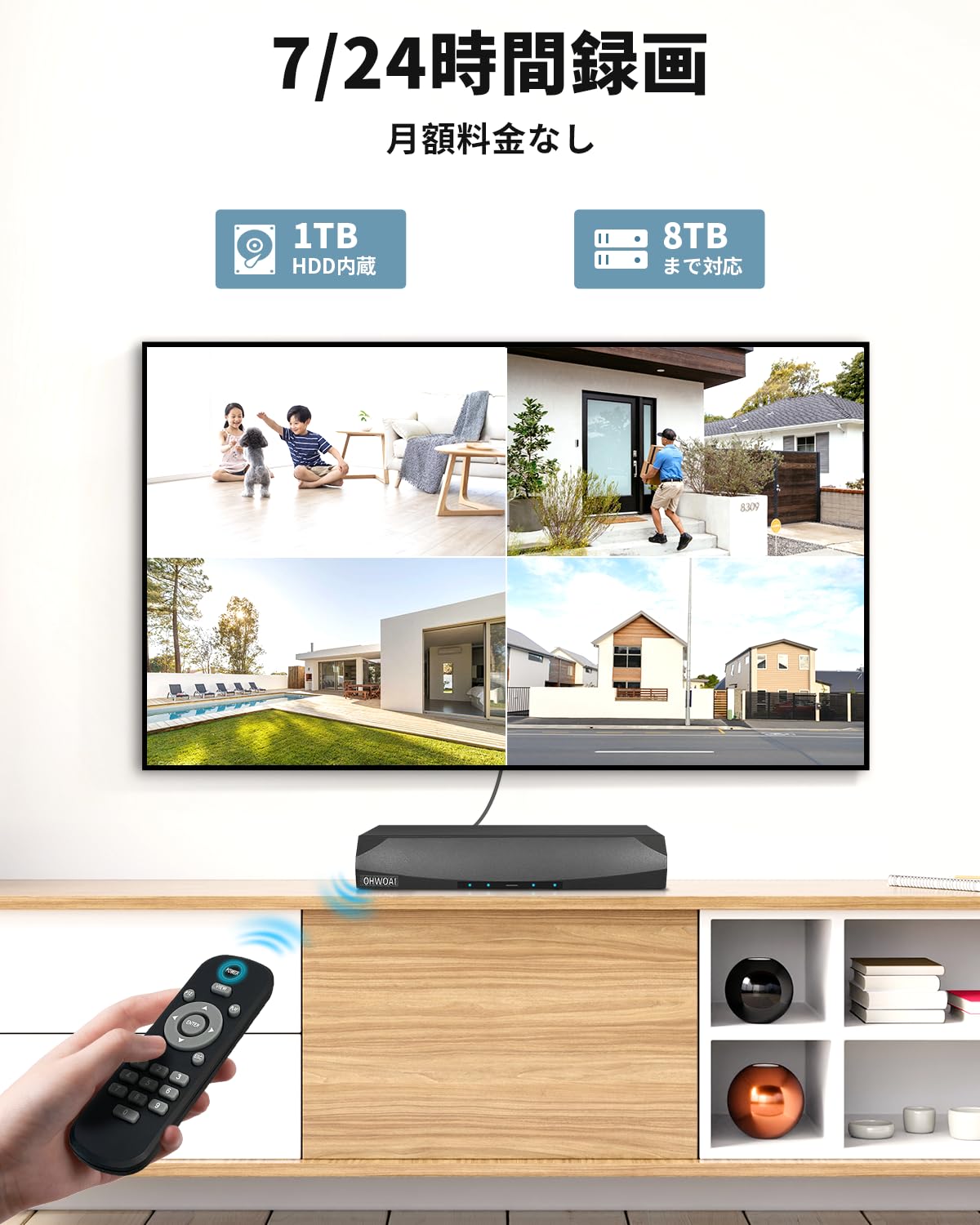 Amazon.co.jp: 【30メートル超強暗視】OHWOAI POE防犯カメラセット